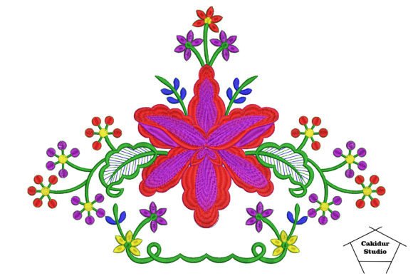 Beautiful Flowers Embroidery Design