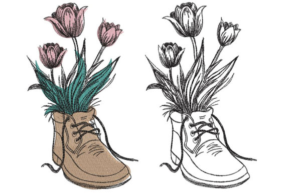 Boots and Flowers Minimal