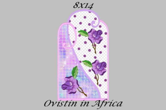 Cute Purple Floral Applique Placemat