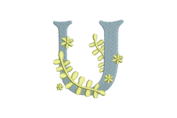Floral Alphabet U: A Wedding Monogram for Real Projects