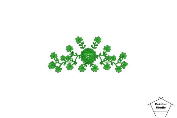 Green Flowers Embroidery