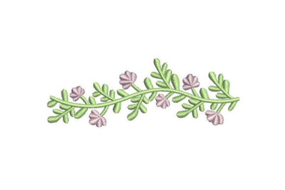 Pink Flower Wreath Embroidery