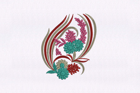 Swept Floral Quilting Design